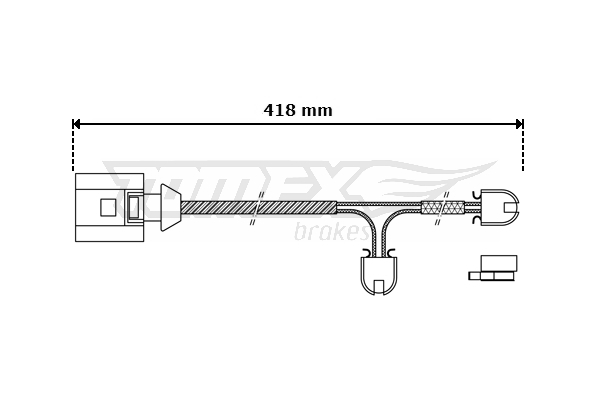 Contatto segnalazione, Usura past. freno/mat. d'attrito - TX 30-51 TOMEX Brakes